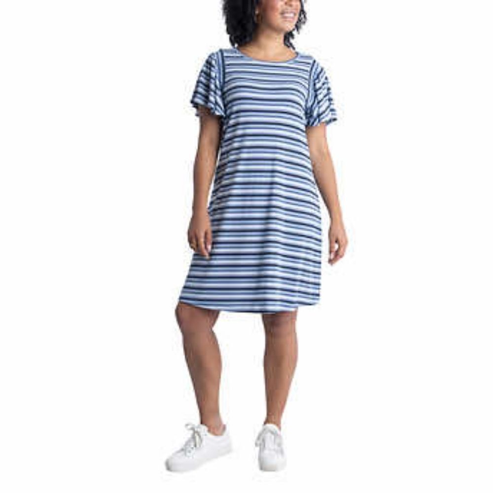 Ecothreads Ladies' Flutter Sleeve Dress